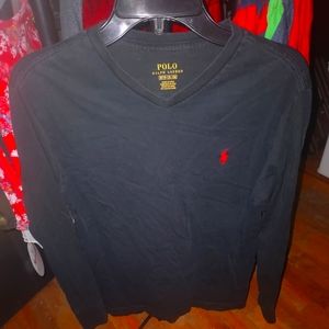 Kids black polo M(10-12)